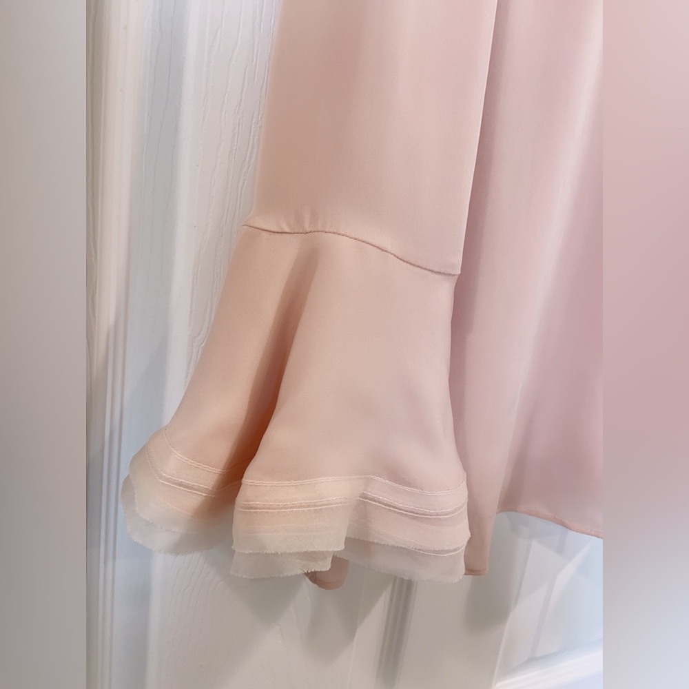 NWT Tory Burch Ruffle Silk Sleeve Blouse Top In Pink - Picture 3 of 5